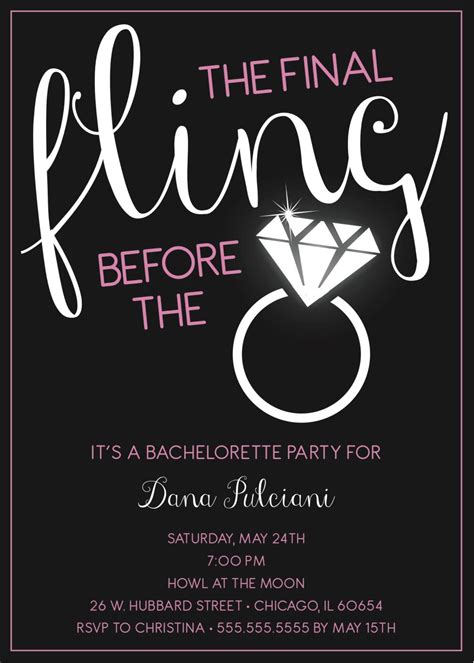 Bachelorette Party Invitation 5x7 By Amariecustomdesigns On Etsy