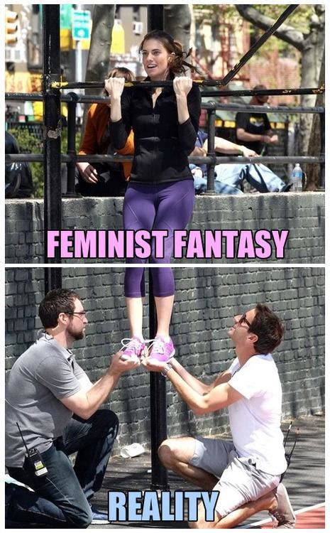 feminist fantasy vs reality by honeybadgerradio on deviantart