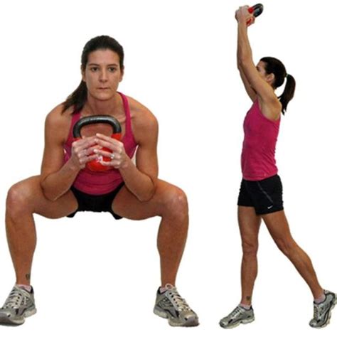 Alternating Goblet Squat Rotation Press Exercise How To Workout