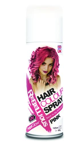 This temporary white hair spray gives you maximum color and intensity — no need for bleaches or peroxides! REBELLIOUS PINK HAIR SPRAY - PAINT GLOW
