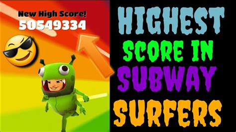 Subway Surfers Highest Score Up To 50 Million Youtube