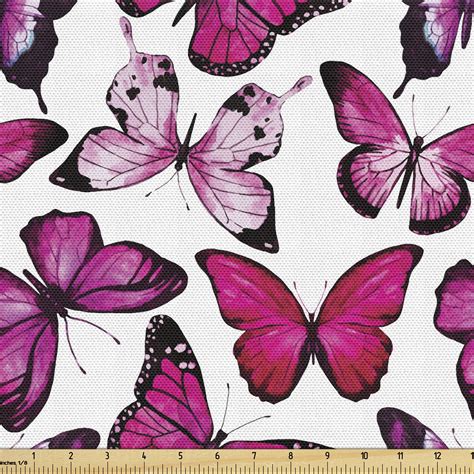 Butterfly Fabric By The Yard Vibrant Watercolor Animals Patterns Warm