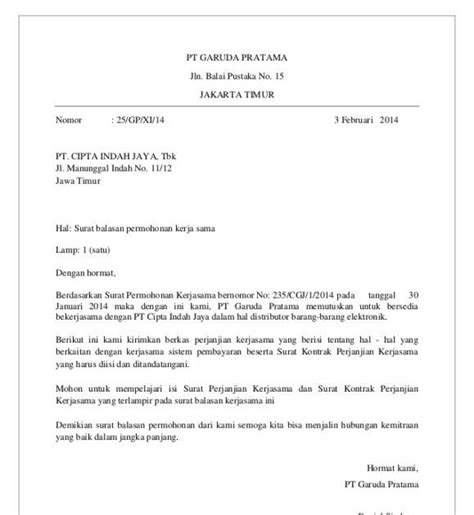 Contoh Surat Offer Letter Kerjasama Imagesee
