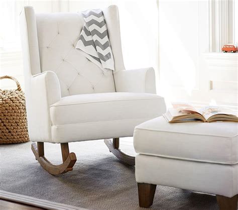 Wider chairs give enough room to feed twins or toddlers and you can use it as a reading chair later. Modern Tufted Wingback Rocker, Stylish Nursery Chairs ...