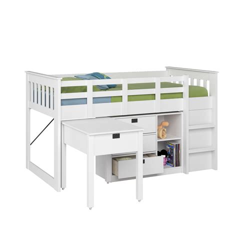 Loft Bed With Desk And Storage Mixing Work With Pleasure Loft Beds