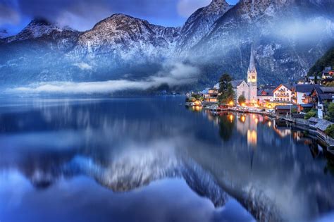 Hallstat Austria Landscape Alps Beautiful Places