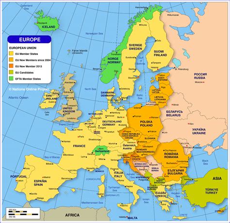 Map Of Europe Small Countries Map Of World