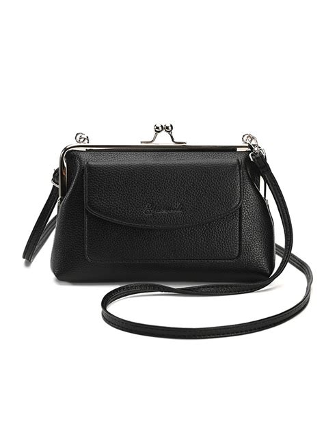 Simple Style Kiss Lock Commuting Shoulder Bag Justfashionnow