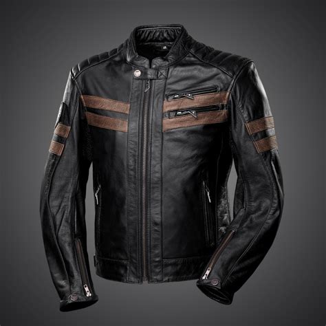 4sr Motorcycle Leather Jacket Cool Evo Brown