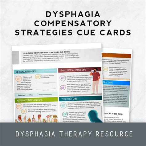Dysphagia Compensatory Strategies Cue Cards Therapy Insights