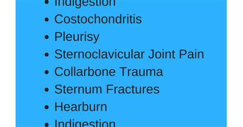 Causes Of Sternum Pain