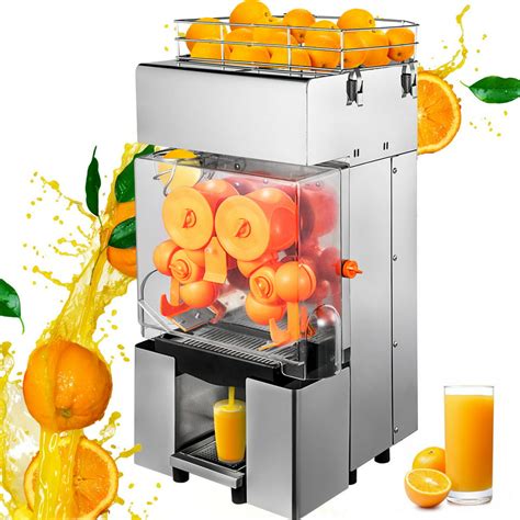 Vevor 110v Commercial Orange Juicer Machine Automatic Feeding 120w 20