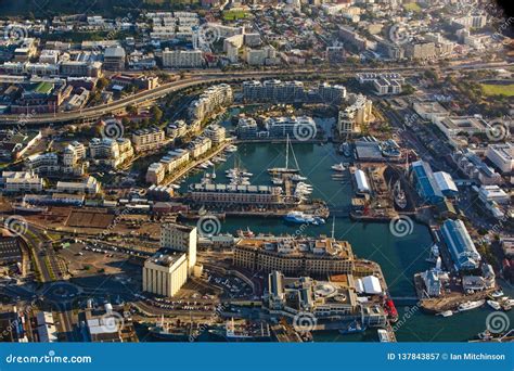 Aerial View Of Cape Town Waterfront And Harbour Editorial Photography