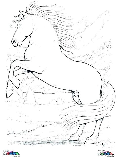 Mustang Horse Coloring Pages At Free Printable