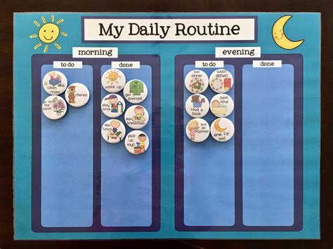 Kids Magnet Chore Board Daily Routine Task Chart Regular