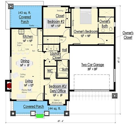Bungalow Type House Floor Plan Floorplansclick