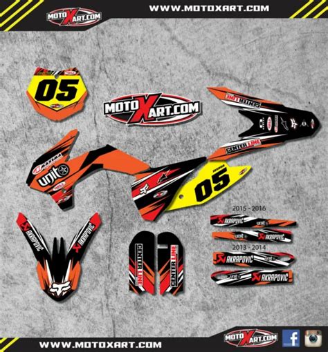 CUSTOM GRAPHICS FULL Kit DIGGER STYLE Decals Stickers Fits KTM 85