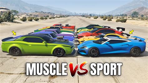 Gta 5 Online Muscle Cars Vs Sport Cars Can Muscle Cars Beat Sport