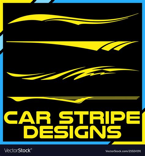 Tribal And Cool Car Stripe Design Set Adhesive Vector Image