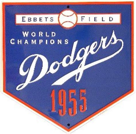 Los angeles dodgers logo png los angeles dodgers is the name of one of the most rewarded created in new york as brooklyn robins, the team got its first logo in 1899. Tinsign Brooklyn Dodgers 1955 World Champions Home Plate ...