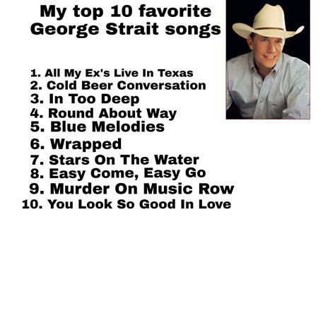 My Top 10 Favorite Of George Strait Songs by Benny49 on DeviantArt