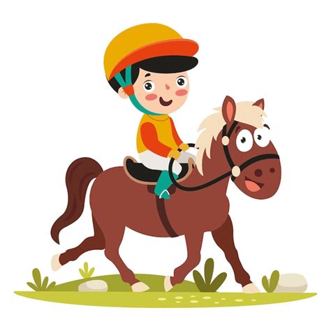 Cartoon Horse Riding