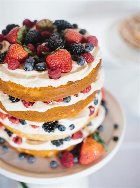 Berry Flavored Naked Cake Wedding Party Ideas Layer Cake