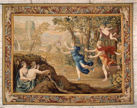 Tapestry Apollo Pursuing Daphne From The Series The Story Of Daphne