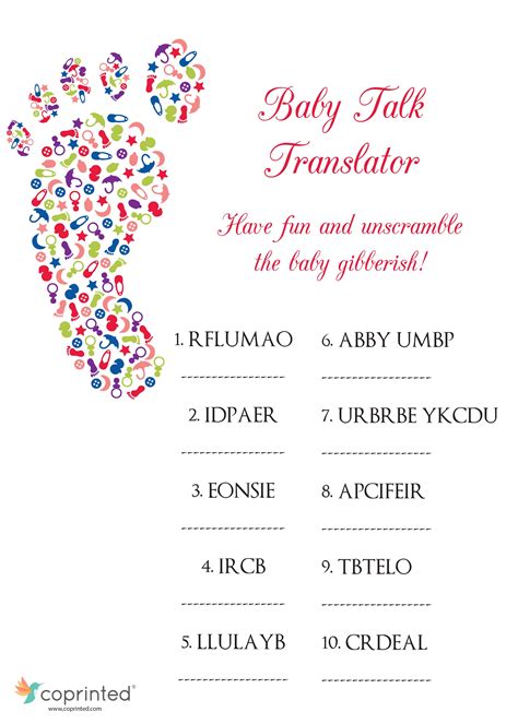 Free Printable Baby Shower Game Baby Shower Ideas Pinterest Baby
