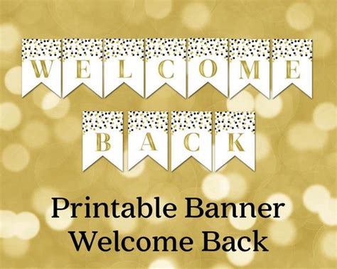 A Welcome Banner With White And Black Polka Dots On Gold Boket