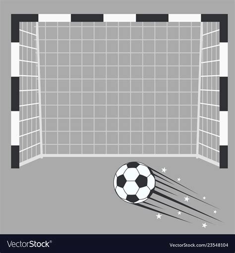 Soccer Goal Football Goalpost With Net Royalty Free Vector