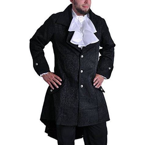 Das perfekte hochzeitskleid für jede frau. Gothic Mittelalter Gehrock, Jacquard(Brokat), schwarz ...