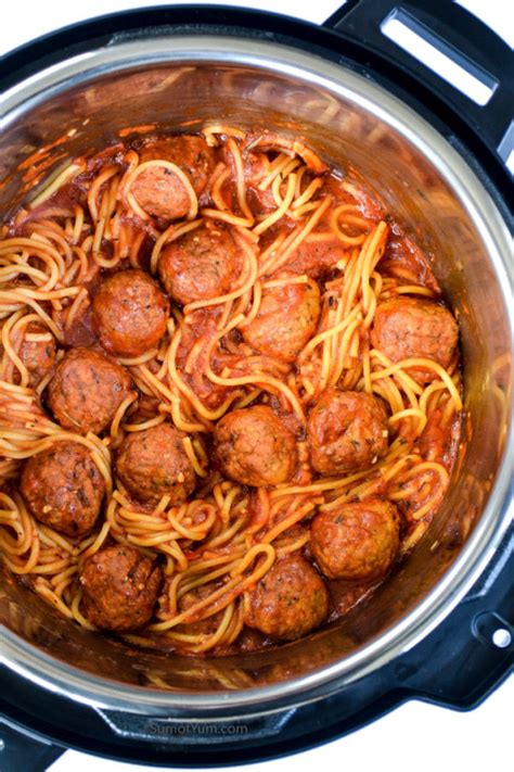 Instant Pot Spaghetti And Meatballs Sum Of Yum