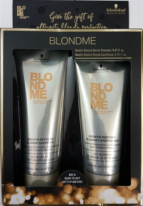 Simply color's nourishing formula with. Schwarzkopf BlondMe All Blondes Keratin Restore Blonde DUO ...