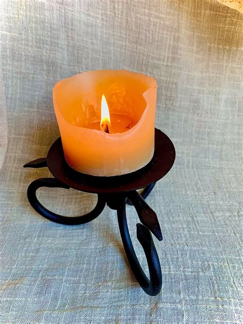 Black Iron Pillar Candle Holder Buzz In The Hills