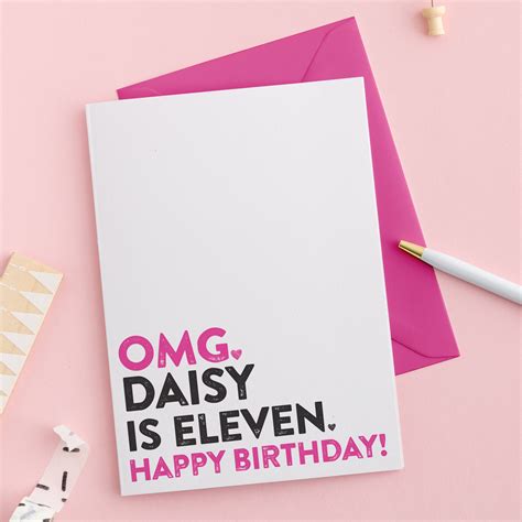 Omg Personalised Birthday Card Etsy