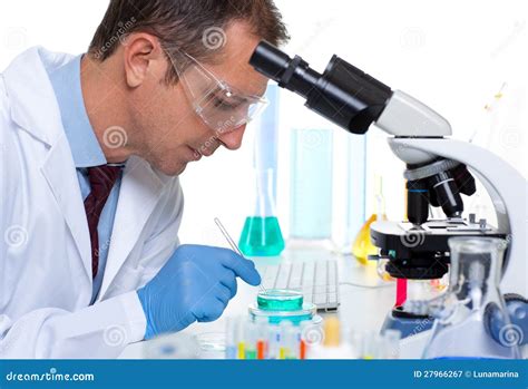 Laboratory Scientist Working At Lab With Test Tubes Stock Image Image