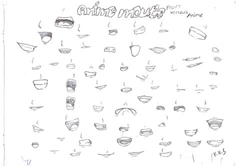 How to draw anime mouth front view. anime mouths from verious anime by kylenkosana on DeviantArt
