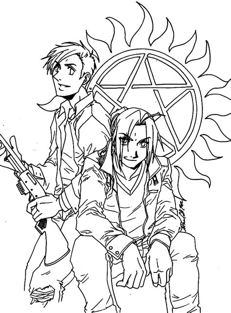 Fullmetal Alchemist Anime Coloring Pages Fullmetal Alchemist Coloring