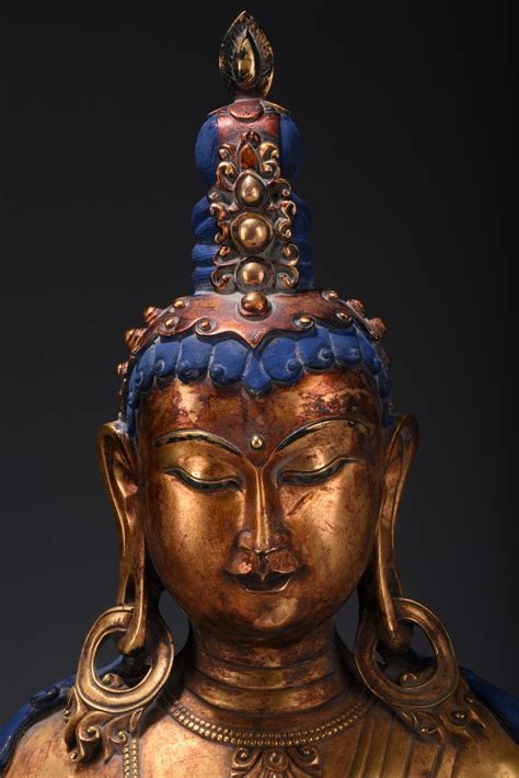 A Gilt Bronze Figure Of Maitreya
