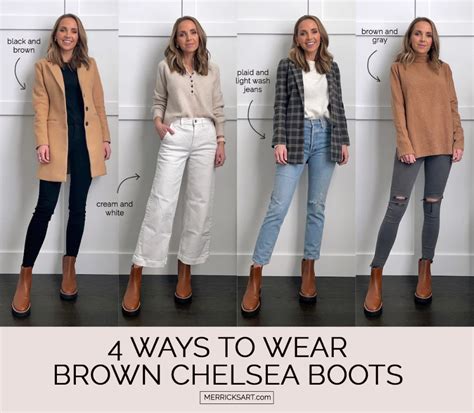 4 Outfits With Brown Chelsea Boots Merricks Art Brown Chelsea