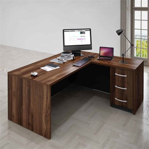 Atlas 71″ Modern Home And Office Furniture Desk Brown And Black Casa Mare