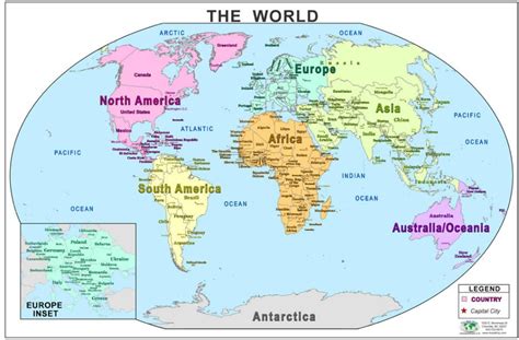 Basic World Map World Map With Countries Map Of Continents World Map