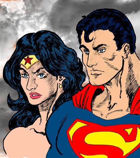 Superman Wonder Woman Face By Lucio7lopez On Deviantart