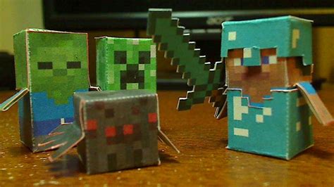 15simple Minecraft Papercraft Diamond Steve Mini Easy Fdlknjelg