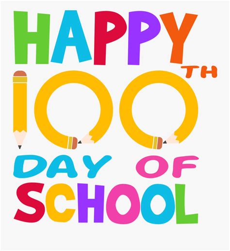 Happy 100th Day Of School Free Transparent Clipart Clipartkey