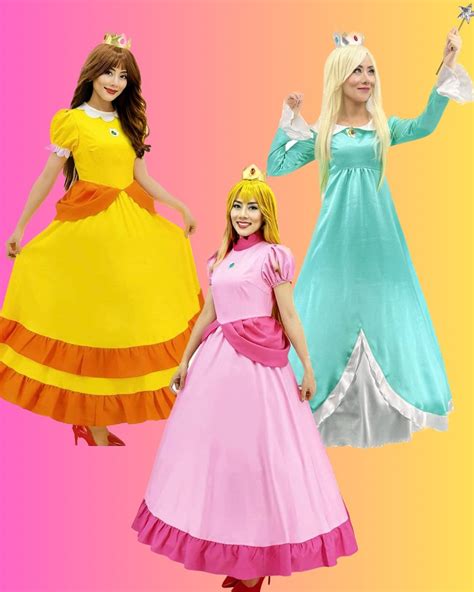 princess daisy costume dress for women princess peach dress up super mario party womens