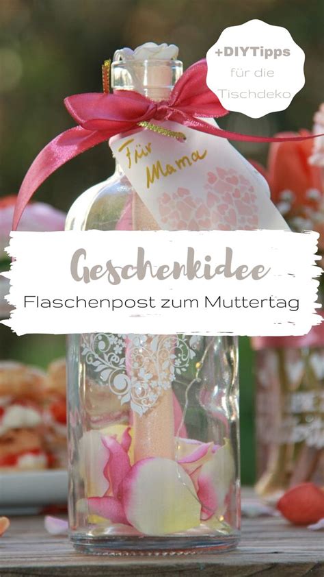 Originelle geschenkideen für den valentinstag 2020. Geschenkidee Flaschenpost zum Muttertag zur Hochzeit oder ...