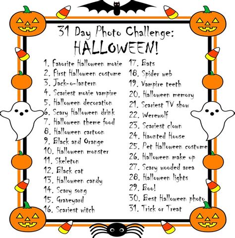 31 Day Photo Challenge Halloween Halloween Countdown Days Till