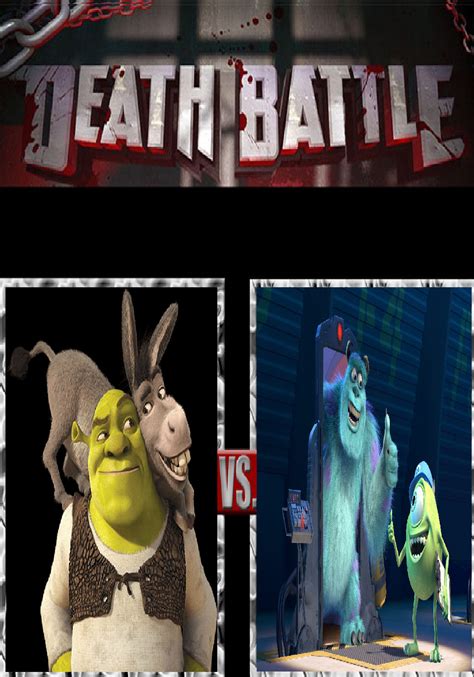 Shrek And Donkey Vs Sulley And Mike By Keyblademagicdan On Deviantart